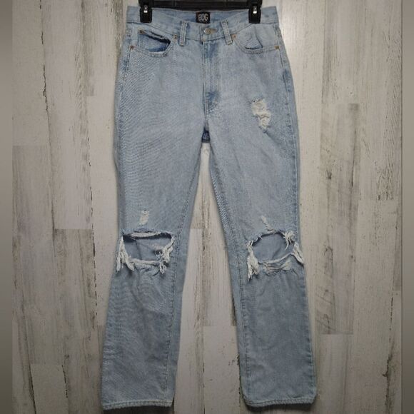 BDG Light Wash Bootcut Jeans Size 27 Distressed - Picture 1 of 12